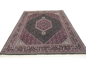 Dark Green Floral Tribal 8X10 Indo-Bidjar Oriental Rug