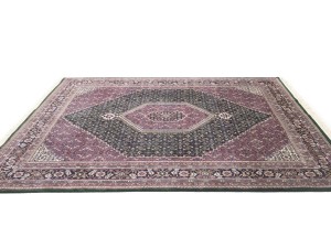 Dark Green Floral Tribal 8X10 Indo-Bidjar Oriental Rug