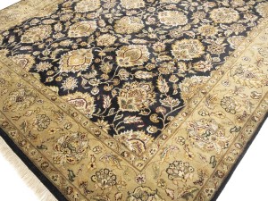 Black Floral Classic 8X10 Agra Jaipur Oriental Rug