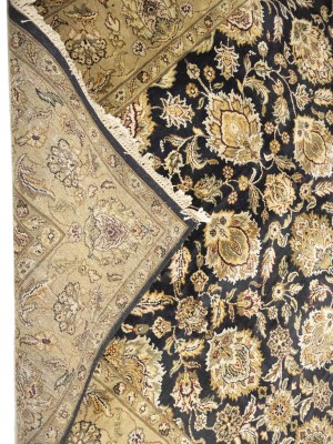 Black Floral Classic 8X10 Agra Jaipur Oriental Rug