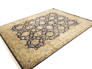 Black Floral Classic 8X10 Agra Jaipur Oriental Rug