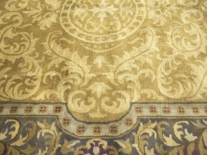 Golden Beige Classic Floral 8X10 Oriental Tibetan Rug