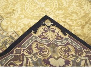 Golden Beige Classic Floral 8X10 Oriental Tibetan Rug