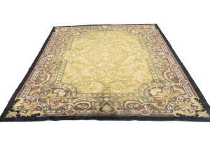 Golden Beige Classic Floral 8X10 Oriental Tibetan Rug