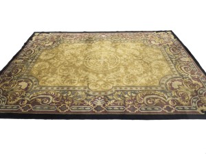 Golden Beige Classic Floral 8X10 Oriental Tibetan Rug