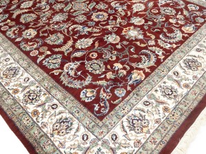 Maroon Red Floral 8X10 Indo-Kashan Oriental Rug