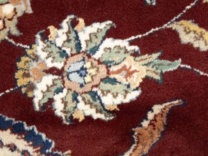 Maroon Red Floral 8X10 Indo-Kashan Oriental Rug