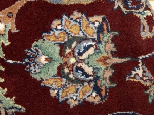 Maroon Red Floral 8X10 Indo-Kashan Oriental Rug