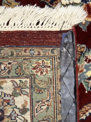 Maroon Red Floral 8X10 Indo-Kashan Oriental Rug