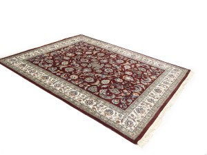 Maroon Red Floral 8X10 Indo-Kashan Oriental Rug
