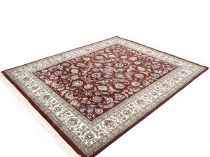 Maroon Red Floral 8X10 Indo-Kashan Oriental Rug