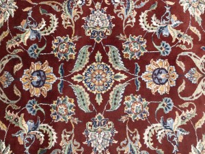 Maroon Red Floral 8X10 Indo-Kashan Oriental Rug