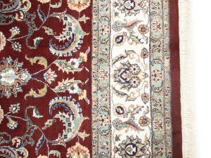 Maroon Red Floral 8X10 Indo-Kashan Oriental Rug