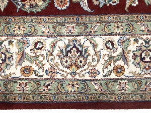 Maroon Red Floral 8X10 Indo-Kashan Oriental Rug
