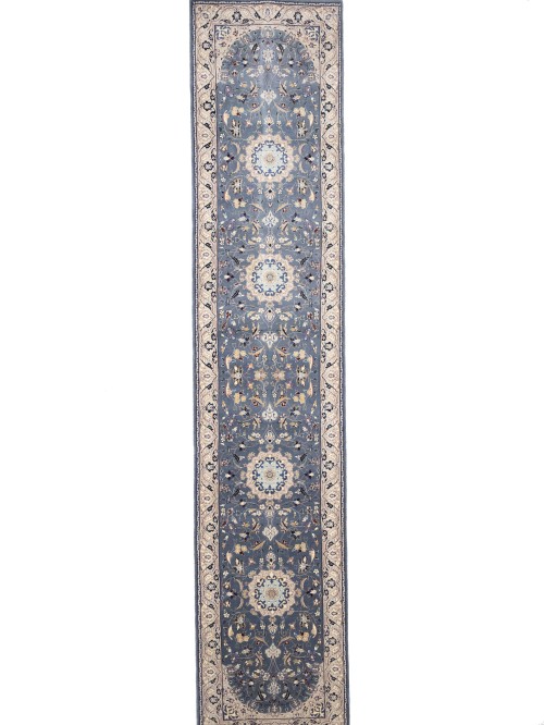 Blue-gray Classic 2'6X12 Nain Persian Runner Rug