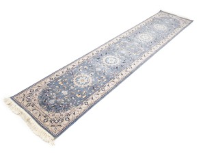 Blue-gray Classic 2'6X12 Nain Persian Runner Rug