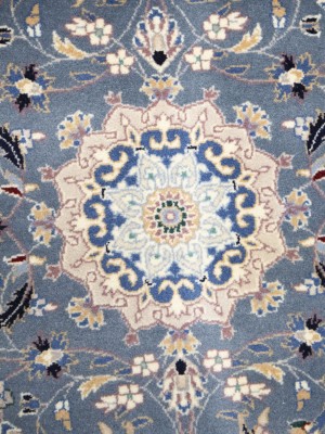 Blue-gray Classic 2'6X12 Nain Persian Runner Rug
