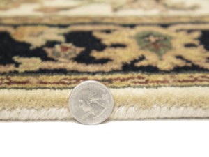 Cream Floral Classic 2'7X12 Agra Jaipur Oriental Runner Rug
