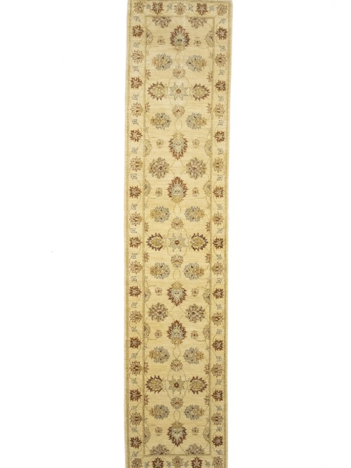 Beige Floral 3X12 Peshawar Pakistan Oriental Runner Rug