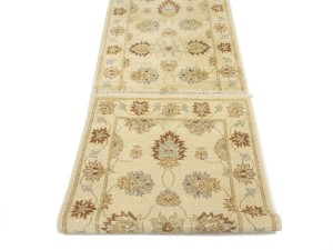 Beige Floral 3X12 Peshawar Pakistan Oriental Runner Rug