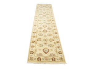 Beige Floral 3X12 Peshawar Pakistan Oriental Runner Rug
