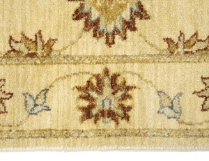Beige Floral 3X12 Peshawar Pakistan Oriental Runner Rug