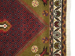 Khaki Floral Tribal 2X3 Hamedan Persian Rug