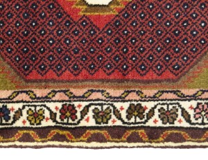 Khaki Floral Tribal 2X3 Hamedan Persian Rug