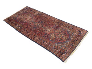Vintage Red Floral 3X7 Sarouk Persian Rug