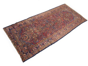 Vintage Red Floral 3X7 Sarouk Persian Rug
