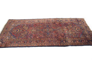 Vintage Red Floral 3X7 Sarouk Persian Rug