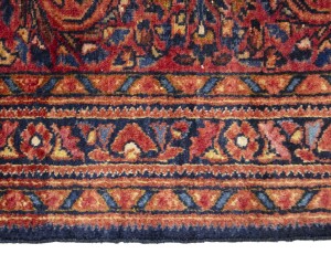 Vintage Red Floral 3X7 Sarouk Persian Rug