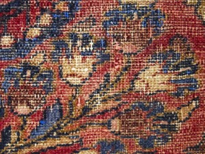 Vintage Red Floral 3X7 Sarouk Persian Rug