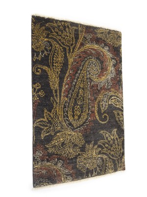 Charcoal Tribal Floral 2X3 Modern Oriental Rug
