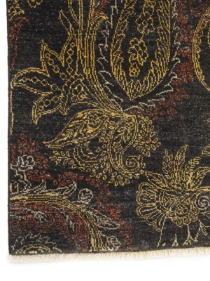 Charcoal Tribal Floral 2X3 Modern Oriental Rug