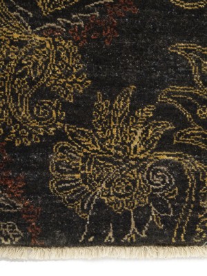 Charcoal Tribal Floral 2X3 Modern Oriental Rug