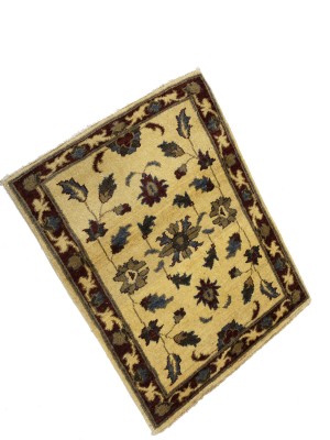 Cream Floral Chobi Peshawar 2X2'6 Pakistan Oriental Rug