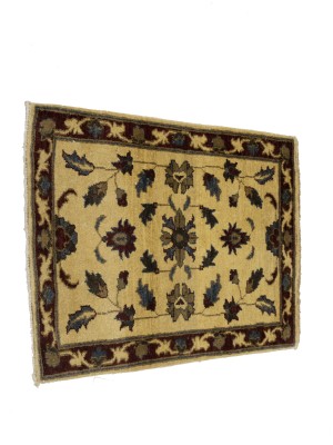 Cream Floral Chobi Peshawar 2X2'6 Pakistan Oriental Rug