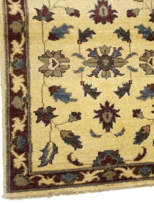 Cream Floral Chobi Peshawar 2X2'6 Pakistan Oriental Rug