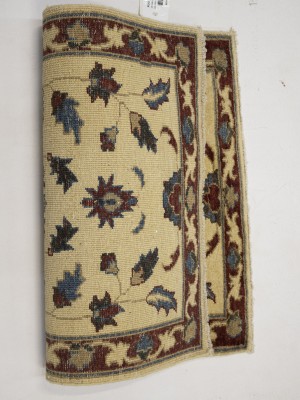 Cream Floral Chobi Peshawar 2X2'6 Pakistan Oriental Rug