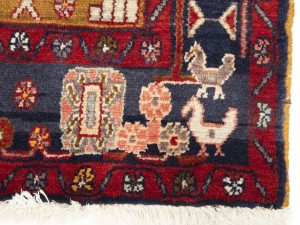 Vintage Purple-navy Floral Tribal 4'4X8 Hamedan Persian Rug
