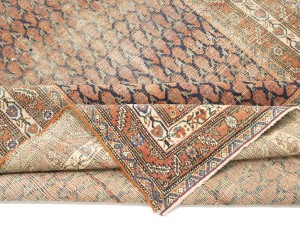 Antique Orange-red Tribal 5X9'7 Malayer Persian Runner Rug