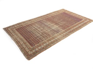 Antique Orange-red Tribal 5X9'7 Malayer Persian Runner Rug
