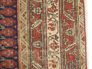 Antique Orange-red Tribal 5X9'7 Malayer Persian Runner Rug