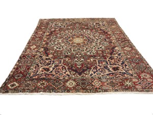 Vintage Red Floral 9'8X12'6 Bakhtiari Persian Rug