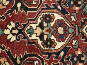 Vintage Red Floral 9'8X12'6 Bakhtiari Persian Rug