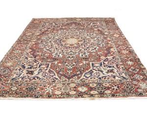 Vintage Red Floral 9'8X12'6 Bakhtiari Persian Rug