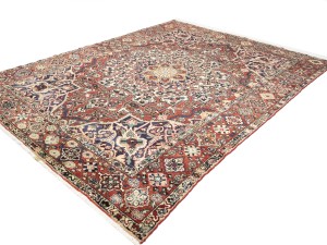 Vintage Red Floral 9'8X12'6 Bakhtiari Persian Rug