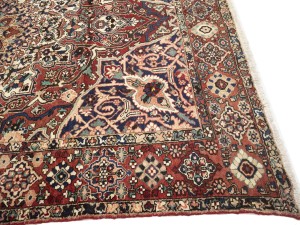 Vintage Red Floral 9'8X12'6 Bakhtiari Persian Rug
