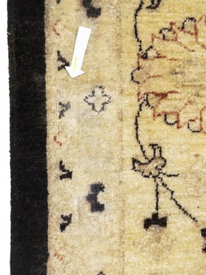 Black Floral Peshawar 9X12 Pakistan Oriental Rug